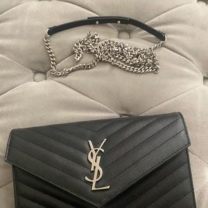 YSL clutch handbag black